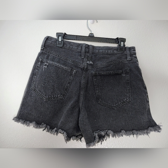 Women's Black Denim Shorts - Picture 12 of 14